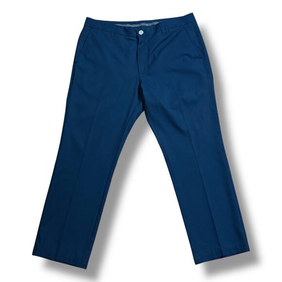 Bonobos Golf Pants Mens ALTERED Navy Blue Tech Trousers Size 35/27 READ - Picture 1 of 6